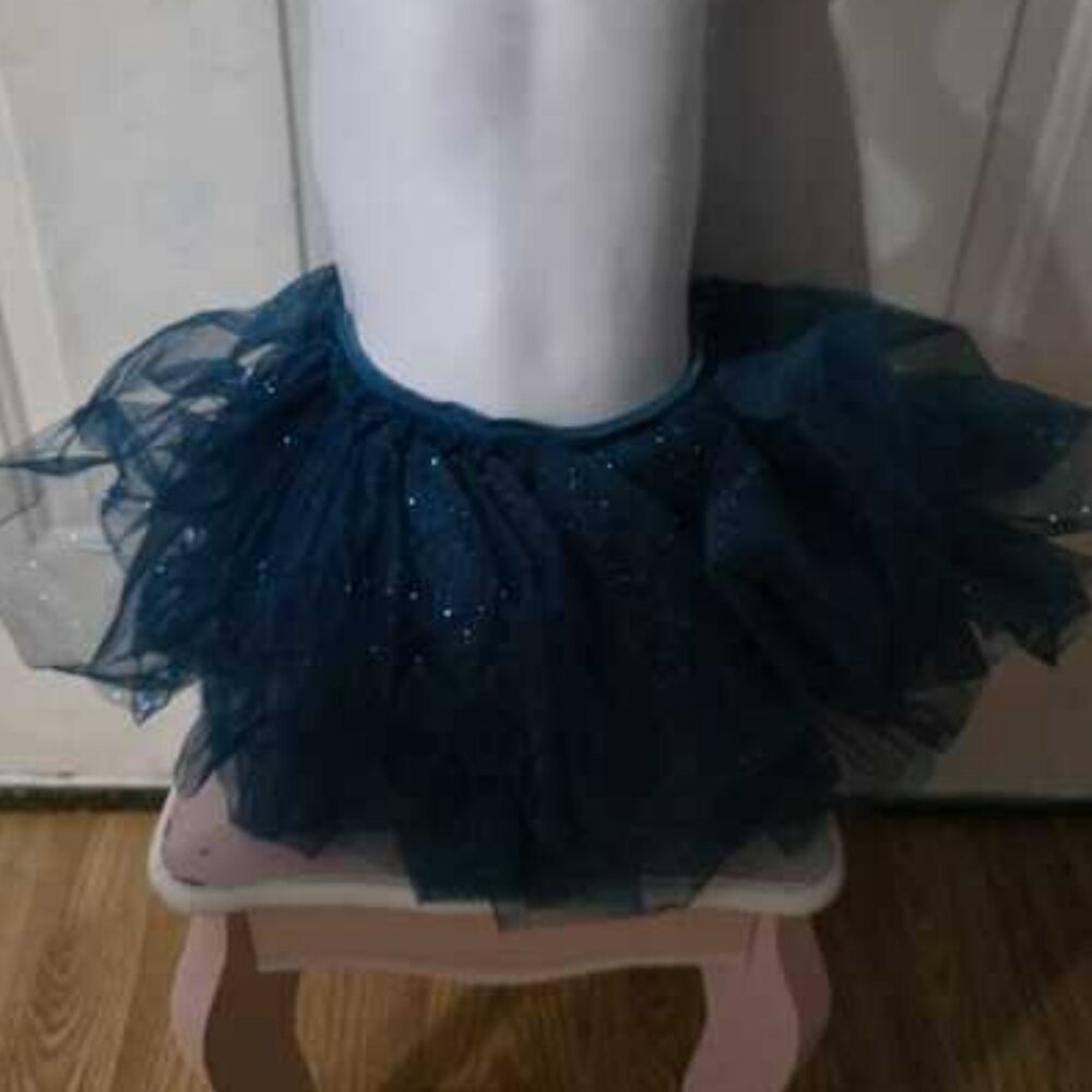 Midnight Sparkle Tulle Dance Skirt – Navy Blue Ballerina Tutu